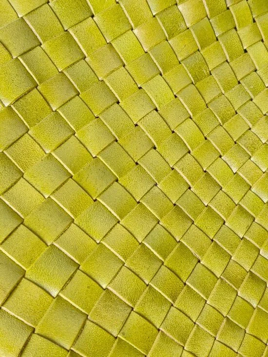 Dragon Diffusion Bamboo Green Woven Leather Baguette Bag - Picture 8 of 12